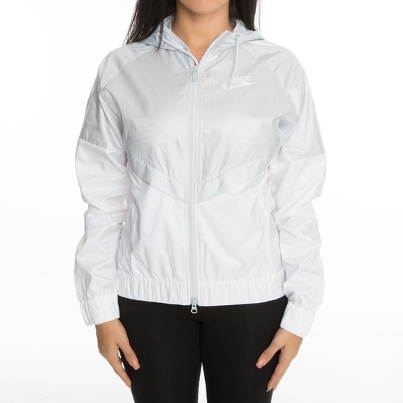 Nike Womens Windrunner Track Jacket Platinum/White Size Small EUC - Picture 1 of 15
